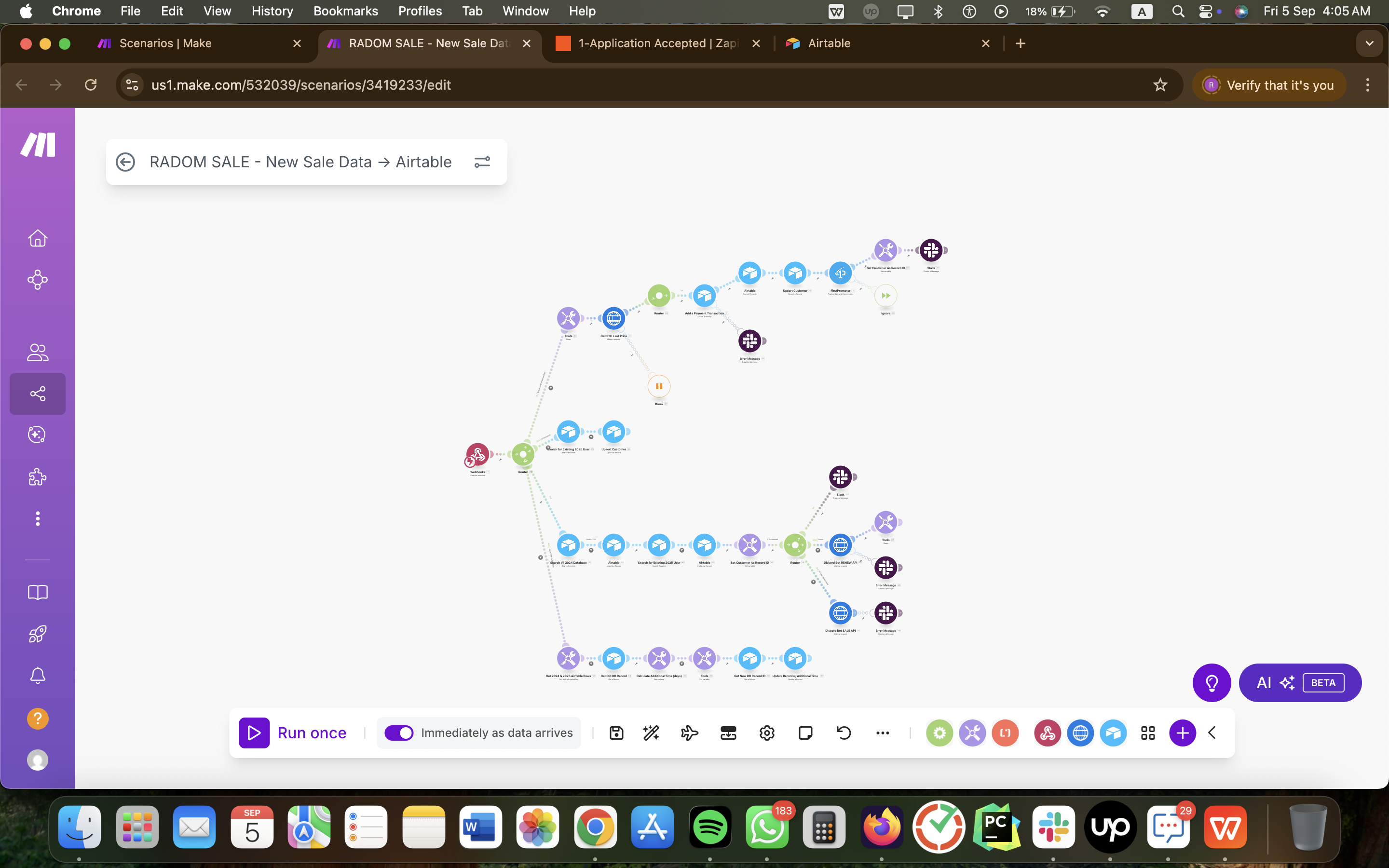 RADOM Crypto Payment Processing Pipeline — Make.com