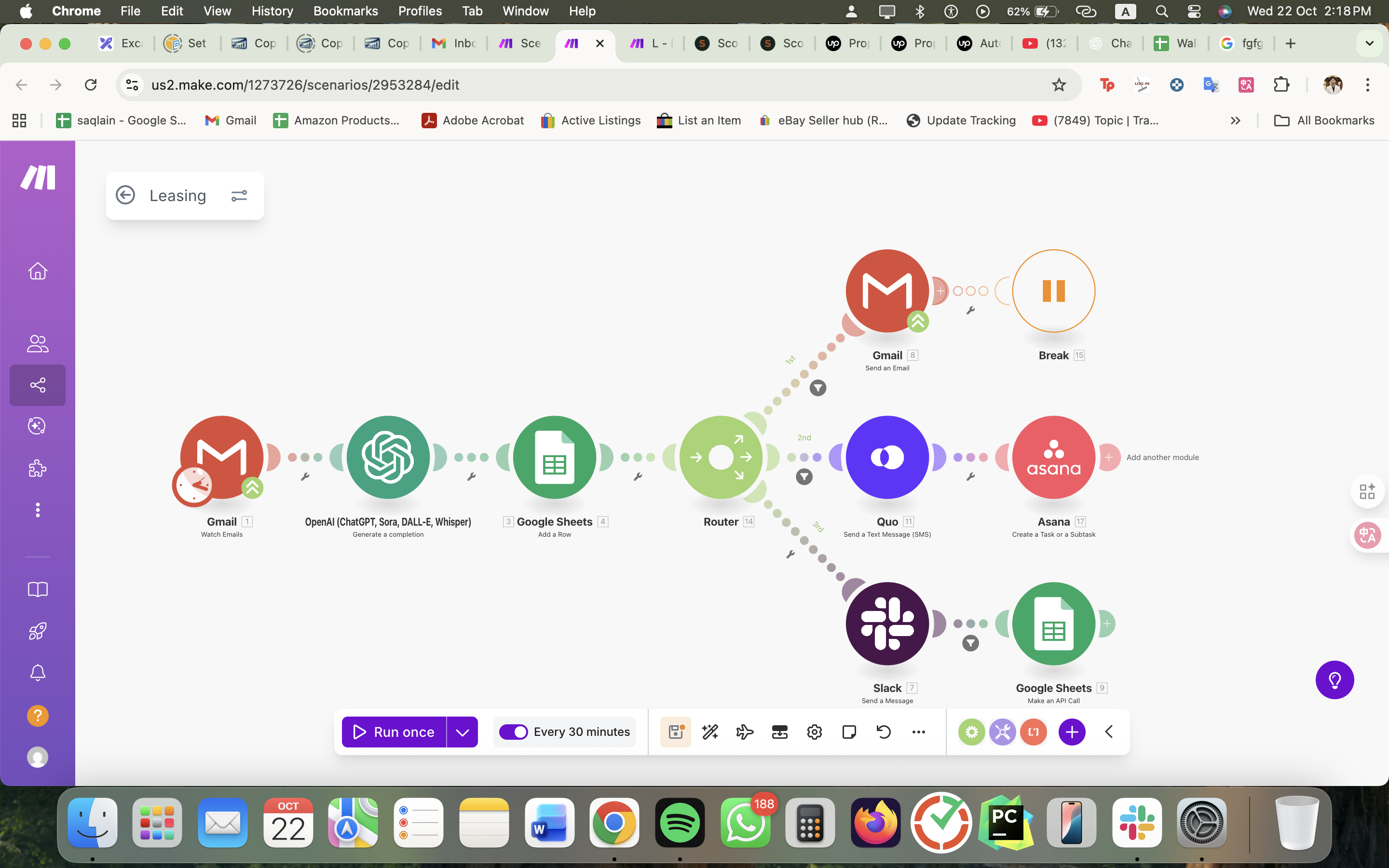 Leasing AI Email Triage — Make.com + OpenAI + OpenPhone