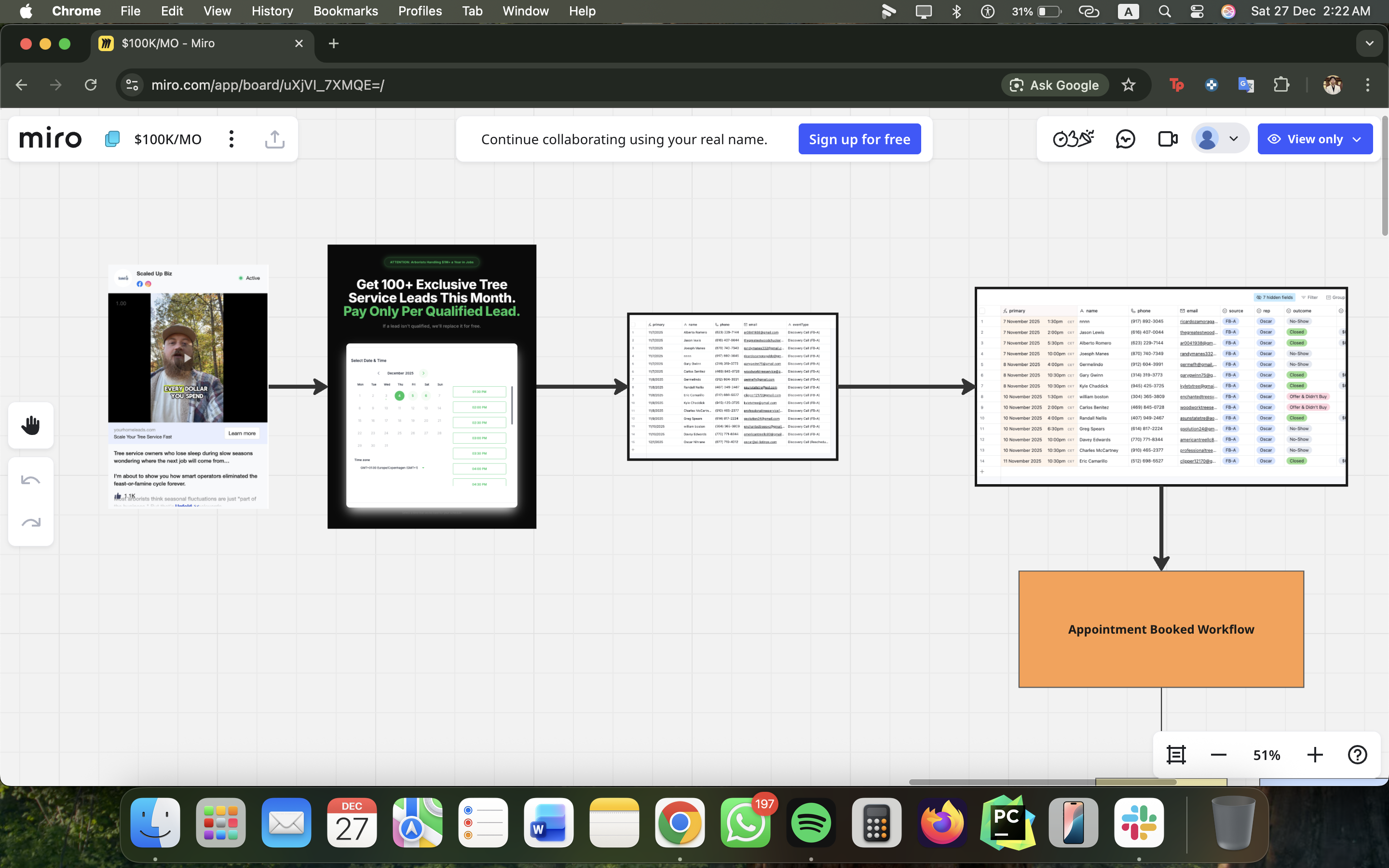 Tree Service Lead Gen → Appointment Booking Pipeline