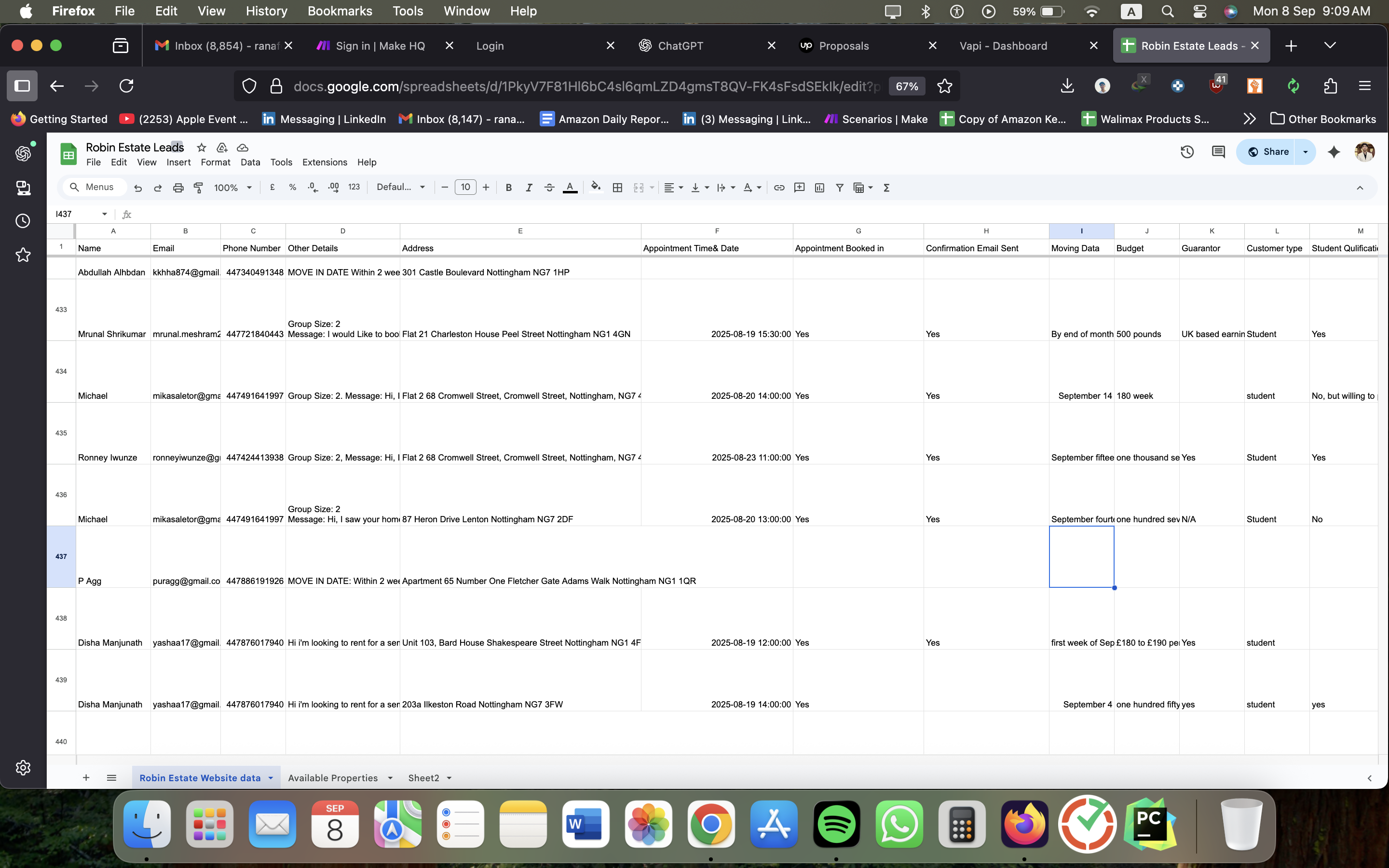 Real Estate Lead Management — Google Sheets CRM